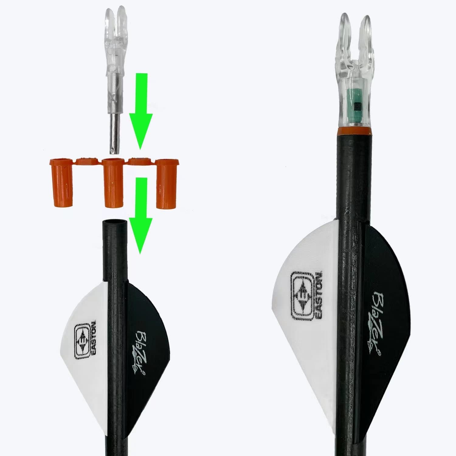 Arrow Nock X/5.2Mm LED Nock Screwdriver Included, 6 PCS Universal Fit for Arrows with ID of .204&quot;.233&quot;.244&quot; &amp; .246&quot;