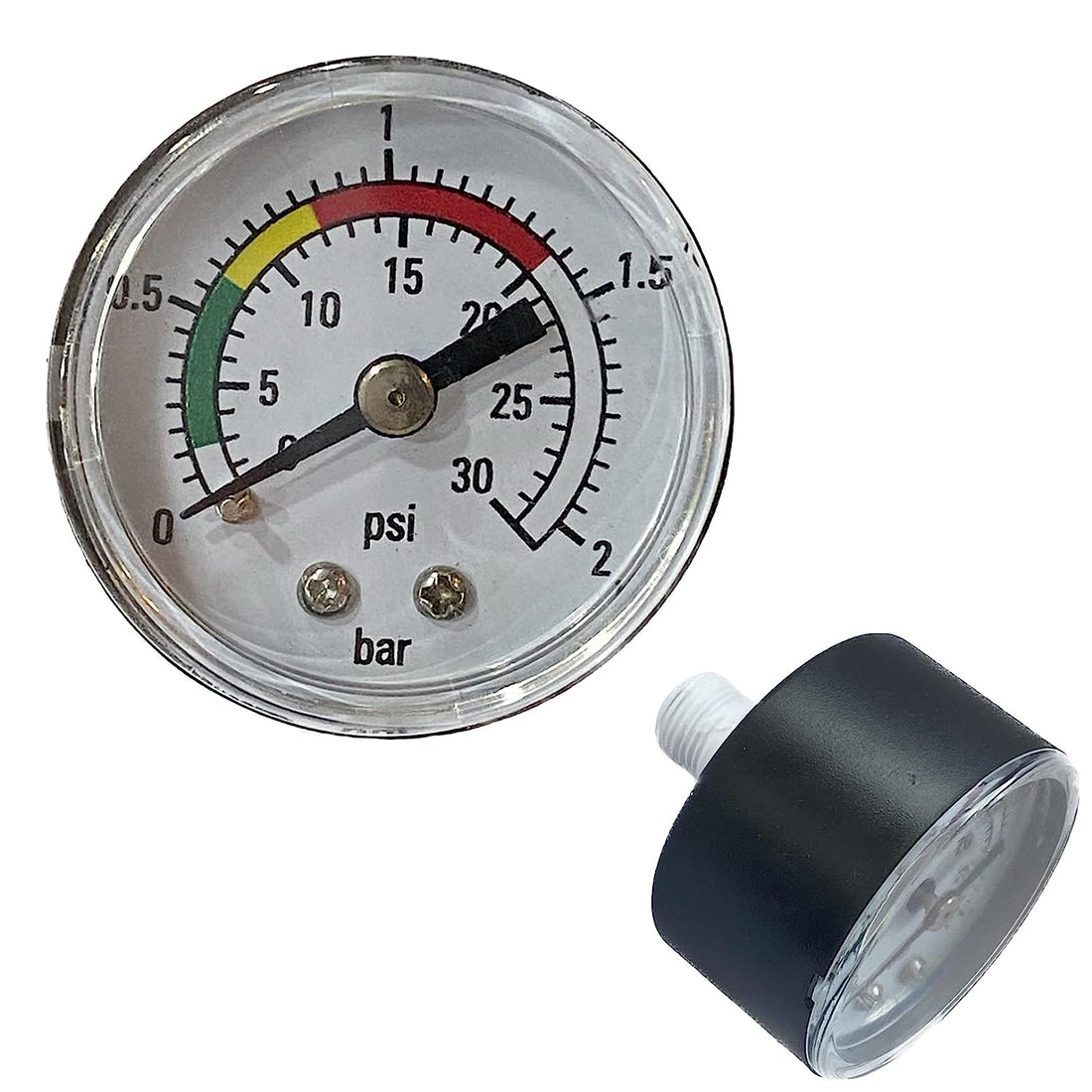 1.57 Inch Dial Size Pressure Gauge Replacement for Sand Filter Pump 0-30Psi &amp; 2Kpa 304 Stainless Steel Case 1/4&quot; NPT