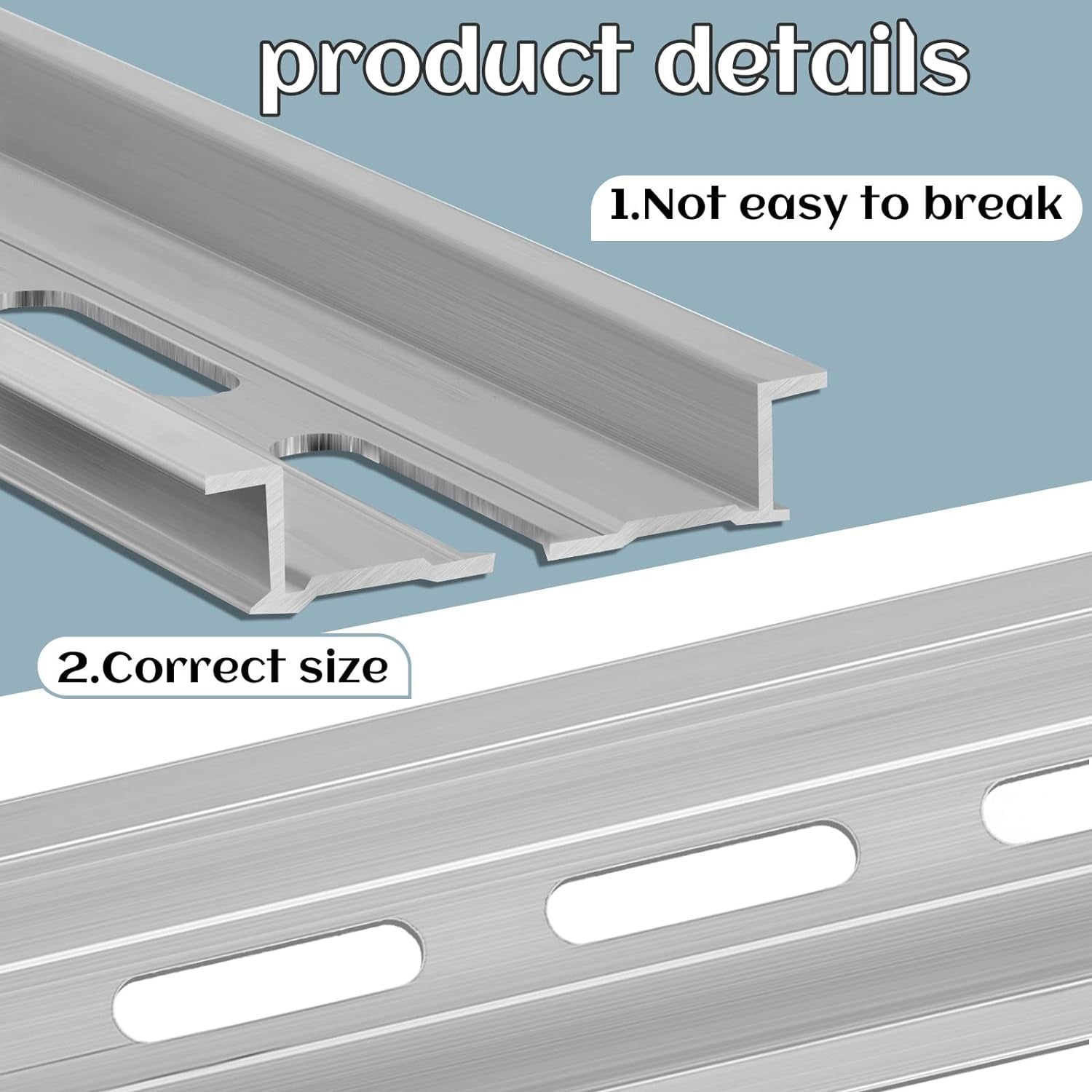 15 Pcs Din Rail Mounting Bracket Aluminum Rail Track Dresser Mirror Flat Metal Aluminum Rail 12 Inch Length, 35 Mm Width for Single Phase Mounting Switch Installing Fixed Solid State Relay