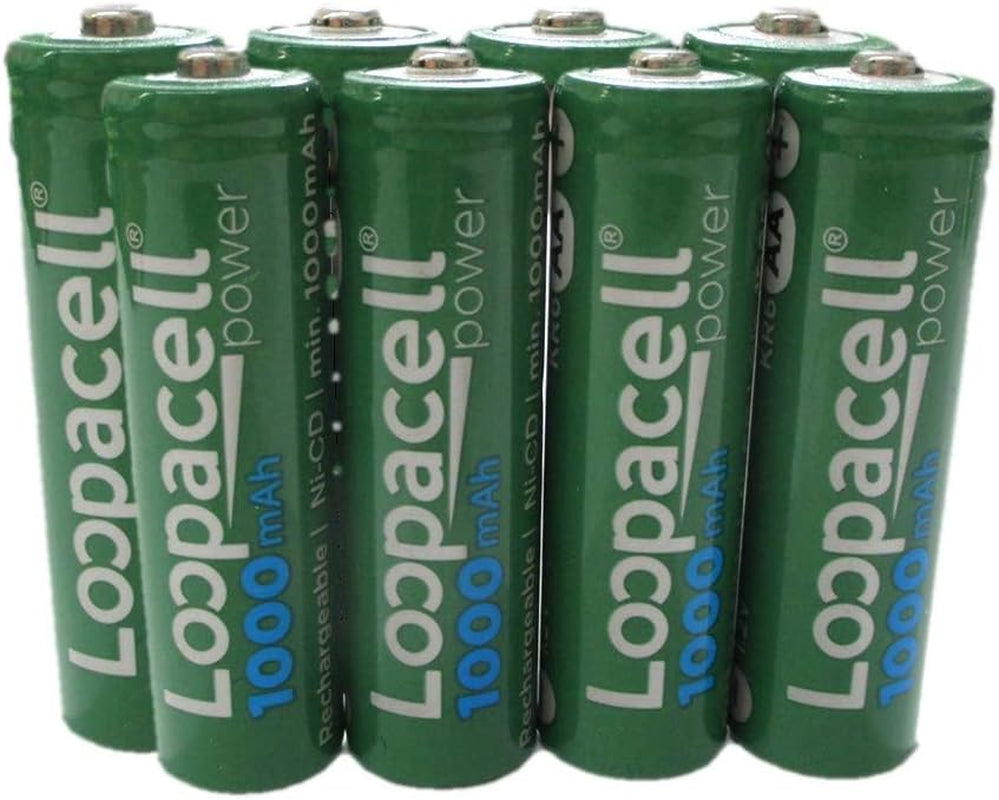 8 AA Rechargeable Nicd Battery, 1.2V 1000Mah High Capacity AA Batteries