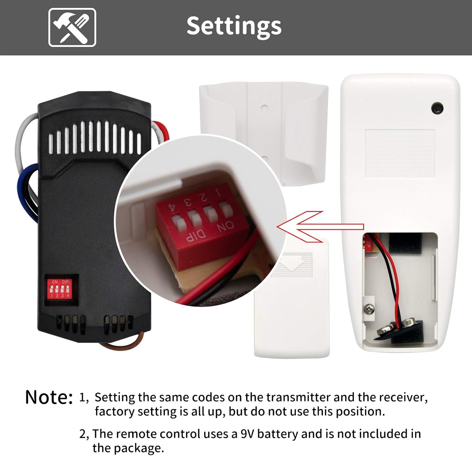 CENMING Universal Ceiling Fan Remote Control Kit Replacement for Harbor Breeze Hampton Bay Hunter Litex, 3-Speed Light Dimmer, with FAN28R Receiver, Replace FAN-53T 2AAZPFAN53T 11T KUJCE9103 UC7030T