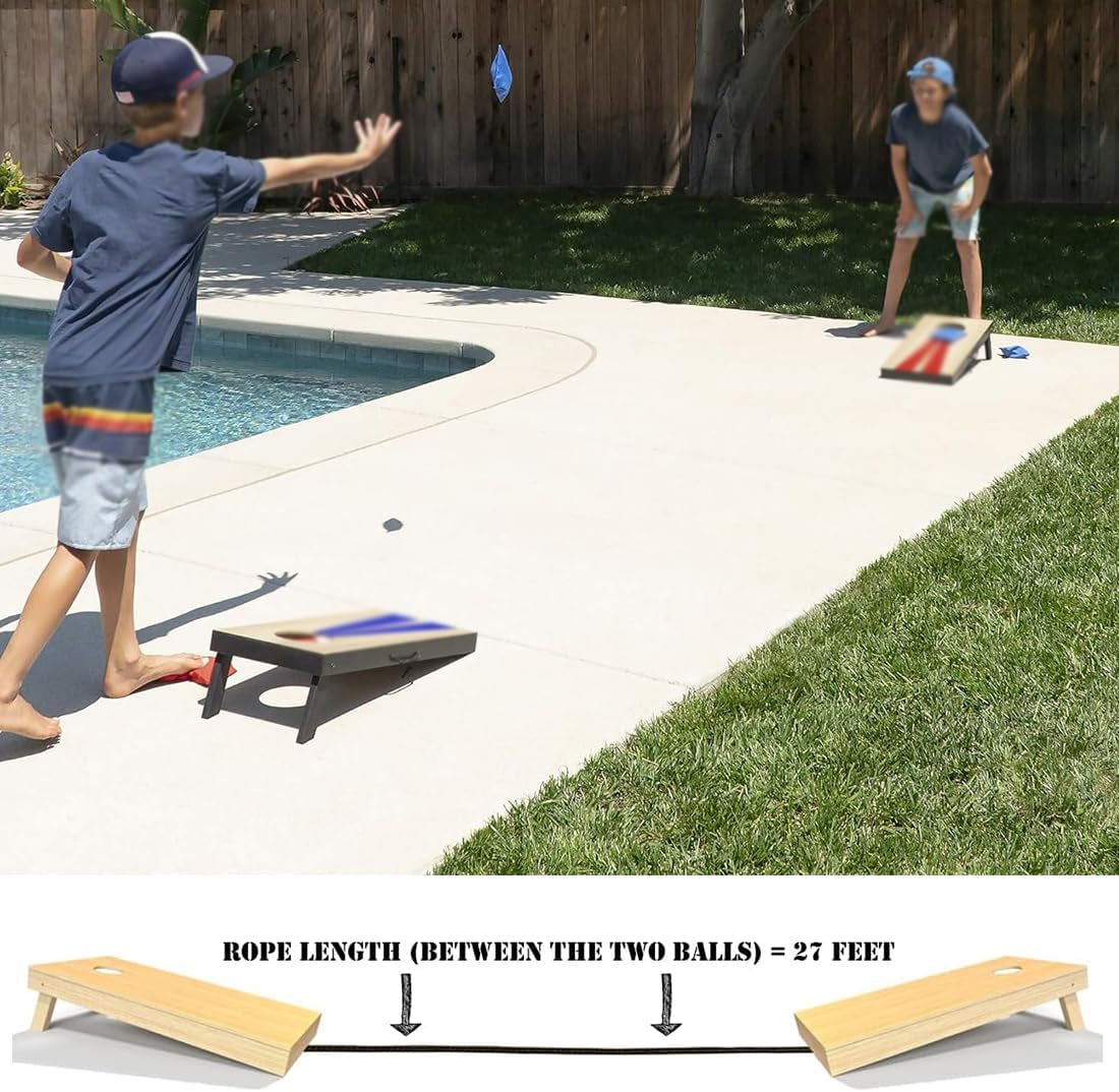 Cornhole Boards Distance Setup Tool, Cornhole Game Measuring Device, Accessories for Corn Hole Boards (Regulation 27-Foot Distance)