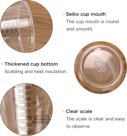 80Pcs 8Oz Disposable Epoxy Resin Mixing Cups, Clear Plastic Disposable Measuring Cups for Mixing Paint, Pigments, Epoxy Resins, Mixing Cups for Baking（80 Stirring Sticks Included）