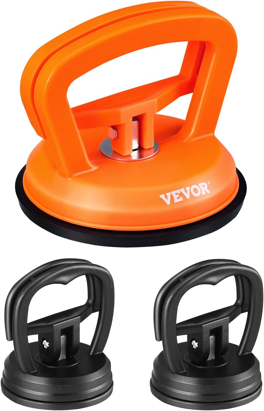 VEVOR Car Dent Puller, 3 Pack Dent Remover Tools, Dent Removal Kit Suction Cup for Paintless Car Body Dent Repair, Glass, Tiles, Screen, Mirror, Objects Moving and Lifting, with Gloves and Cloth