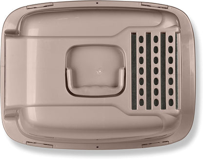 Van Ness Pets Odor Control Large Enclosed Sifting Cat Pan with Odor Door, Hooded, Beige, CP66, L (Pack of 1)