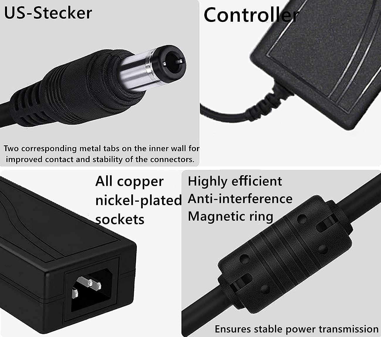 24V 6A 144W AC Power Supply Adapter 6Amp 100-240V AC to DC 24 Volt 6Amp 5.5Mm X 2.1Mm DC Plug, for DC 24V LED Strip Light, CCTV Cameras