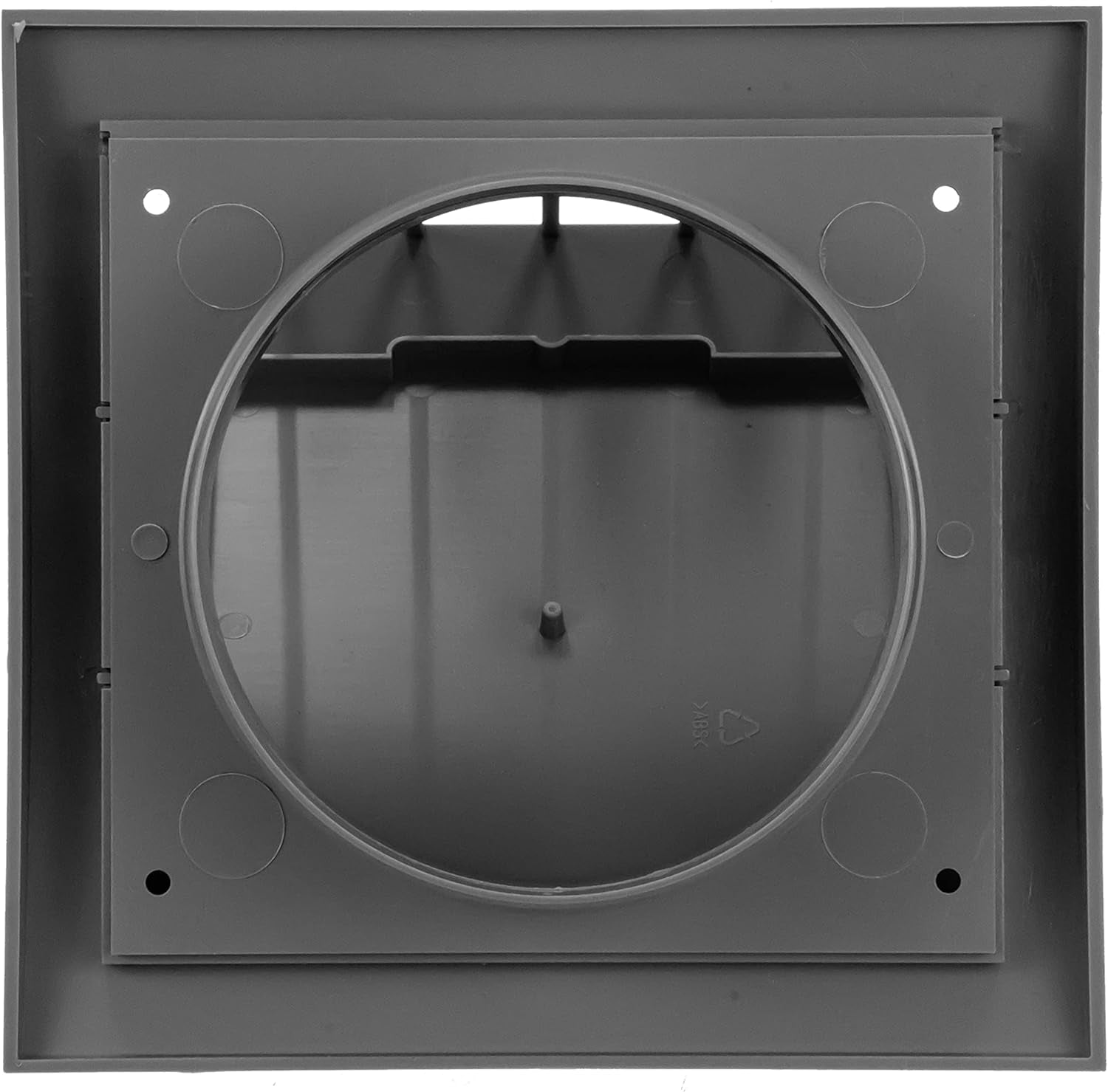 4&quot; Inch Gray Plastic Vent Cover Grille - Non-Return Air Supply - Easy to Service - Exhaust Hood - Protective Flap - Backdraft Damper - Dryer Vent Kit