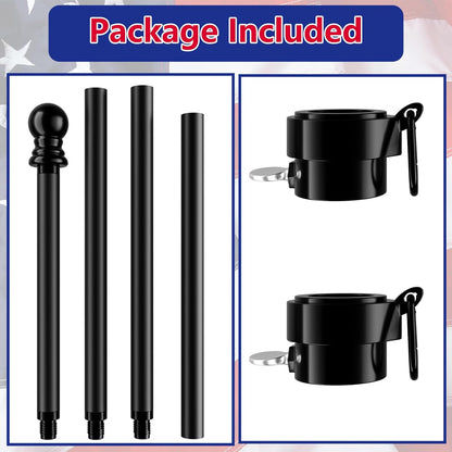 5 FT Flag Pole for Kit, Tangle Free Spinning Weather Resistant Rustproof Metal Aluminum Flagpole for 3X5 American Flag, 1&quot; Dia Flag Pole for Outside, Residential or Commerical(Without Bracket)