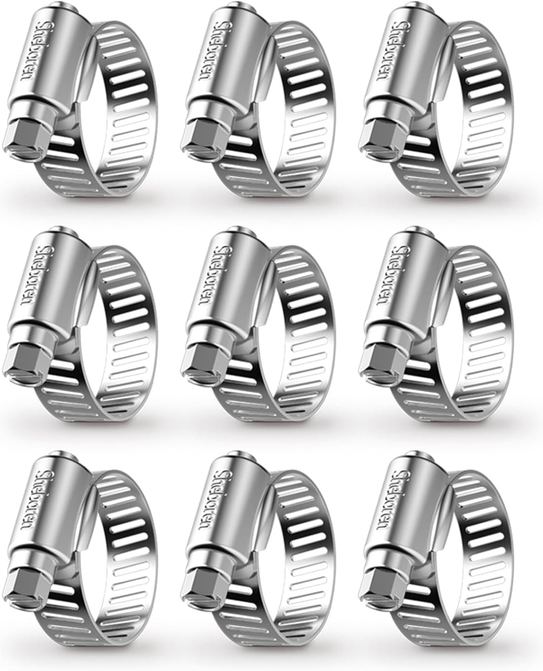 40PCS Hose Clamps Stainless Steel Sheboren Range 1/4&quot; to 5/8&quot;(6Mm-16Mm), 1/4&