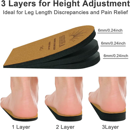 Adjustable Heel Lifts for Shoes, 1/4&