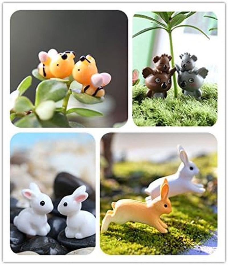 31 Pieces Mini Animals Miniature Ornament Kits,Tiny Animals Figurines,Fairy Garden Animals for Fairy Garden,Dollhouse,Plant Pots,Bonsai Craft Decor