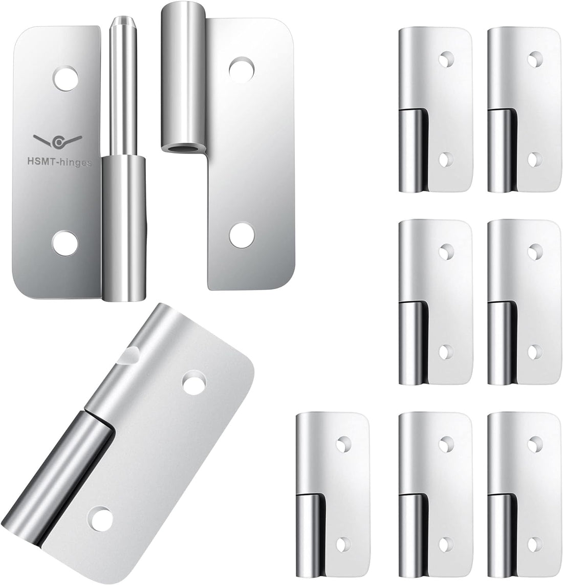 2.5 Inch Lift off Hinges, 304 Stainless Steel Small Slip Joint Flag Hinges, Removable Hinges for Wooden Metal Doors, Cabinet Doors, Metal Boxes and More (Left Handed, 4 PCS)