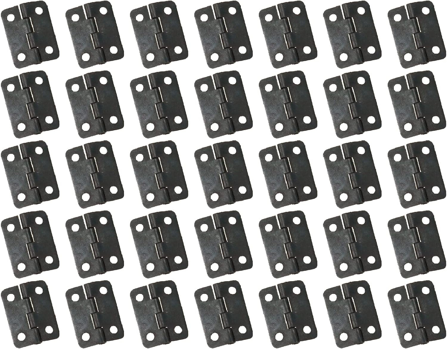 24Pcs Small Door Hinges Foldable Butt Hinges Small Cabinet Hinges with Screws for Jewelry Box, Black