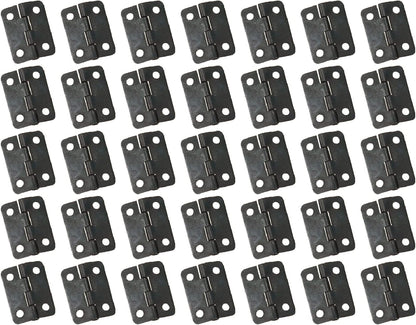 24Pcs Small Door Hinges Foldable Butt Hinges Small Cabinet Hinges with Screws for Jewelry Box, Black