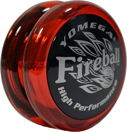 Yomega Fireball Yoyo -HIGH Performance Responsive Transaxle Yoyo, Great for String Tricks for Advance Players to Perform like Pros + Extra 2 Yo Yo Strings &amp; 3 Month Warranty (Red/Black)