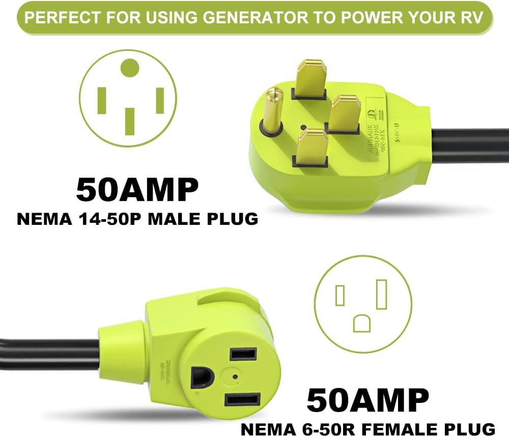 Welder Plug Adapter,Nema 14-50P to NEMA 6-50R,4 Prong to 3 Ponng 50 Amp Welder Plug Adapter Cord,Stw 10 AWG（1.5FT）