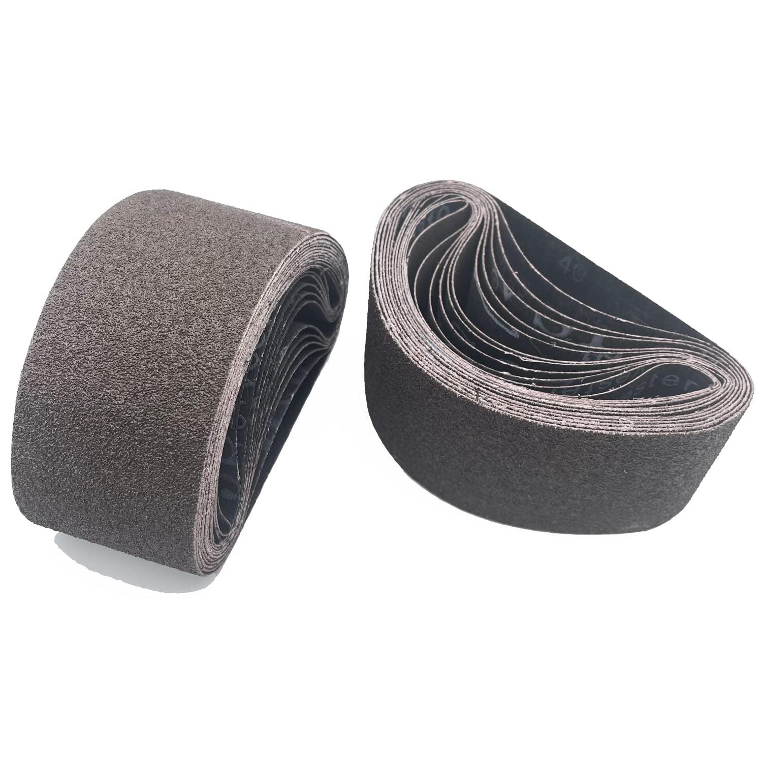 2-1/2 X 16 Sanding Belts, Calcined Aluminum Oxide Belt Sandpaper(3 Each of 40 60 80 120 240 400 Grits) for 2.5X16 Inch Belt Sander, 18 Pack