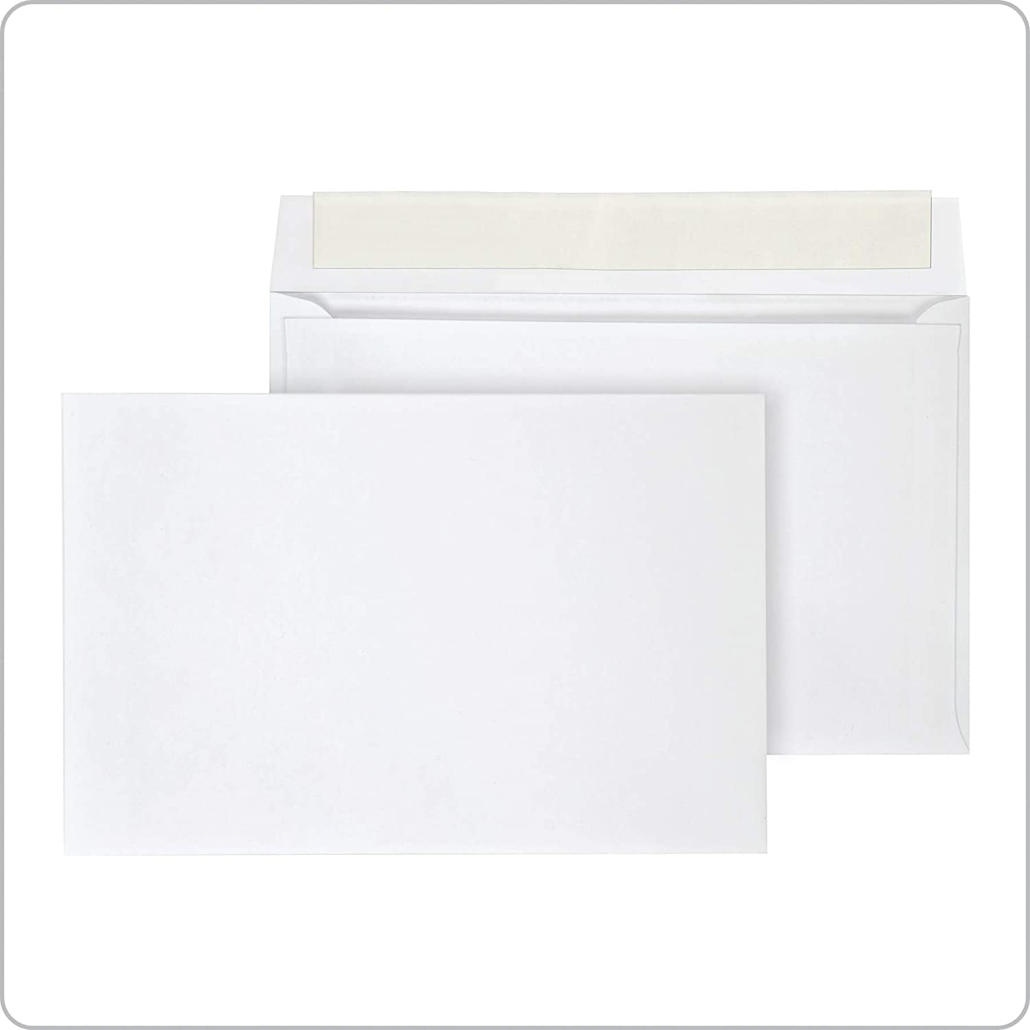 Columbian Invitation &amp; Greeting Card Envelopes, A9, 5-3/4&quot; X 8-3/4&quot;, Self-Seal Closure, Straight Flap, White Wove, 100/Box (COLO468)