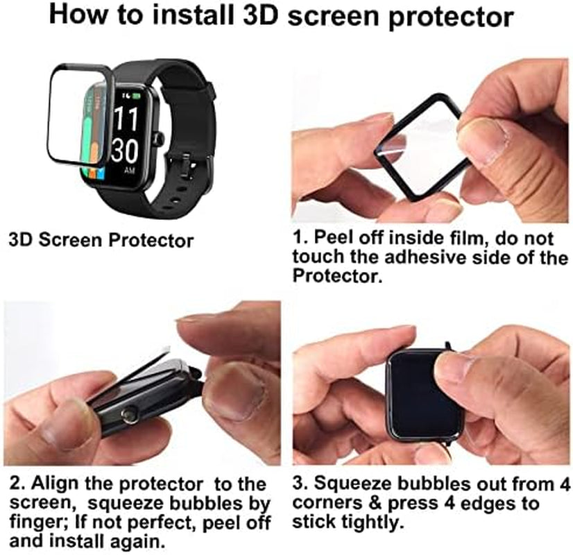 3D Screen Protector Compatible with SKG V7 and V7 PRO 1.7 Inches Smartwatch