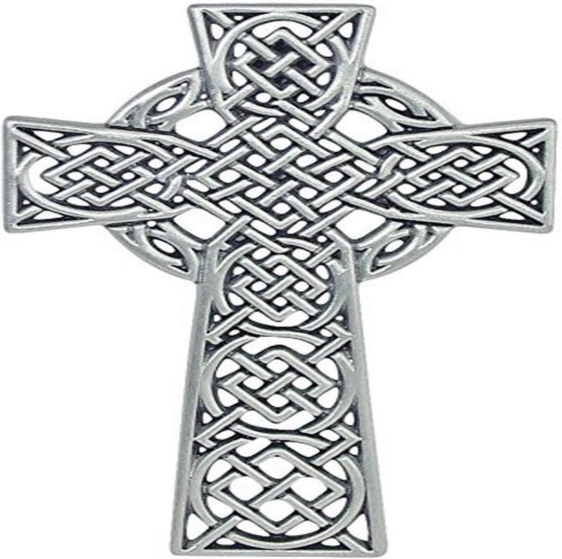 Cathedral Art (Abbey &amp; CA Gift Celtic Knot Wall Cross, 4-1/2-Inch, Silver, Large