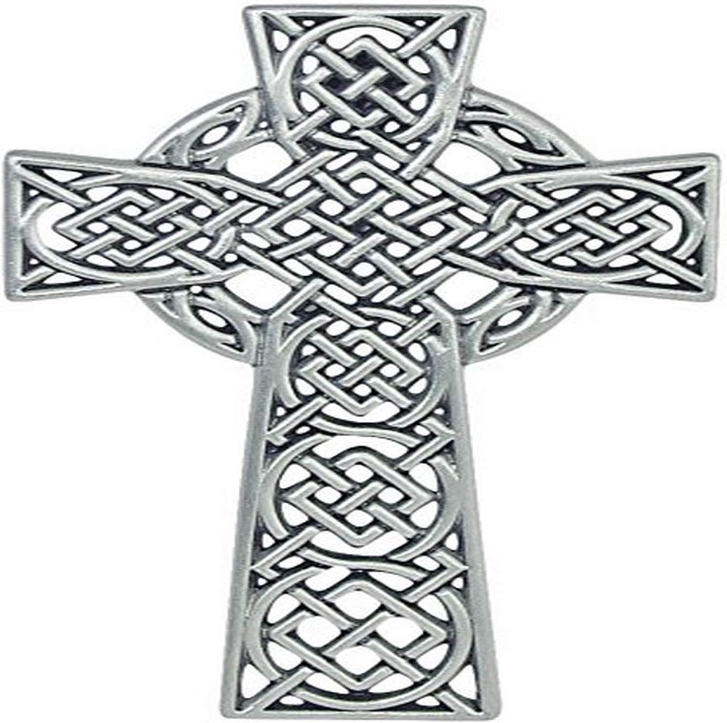 Cathedral Art (Abbey &amp; CA Gift Celtic Knot Wall Cross, 4-1/2-Inch, Silver, Large