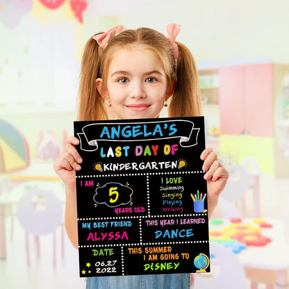 14 Pack First Day and Last Day of School Board Signs- Include 5 Markers - 12&quot; X 10&quot; Back to School Chalkboard Sign for Kids, Double Sided First 1St Day Photo Prop Sign for Preschool/Kindergarten