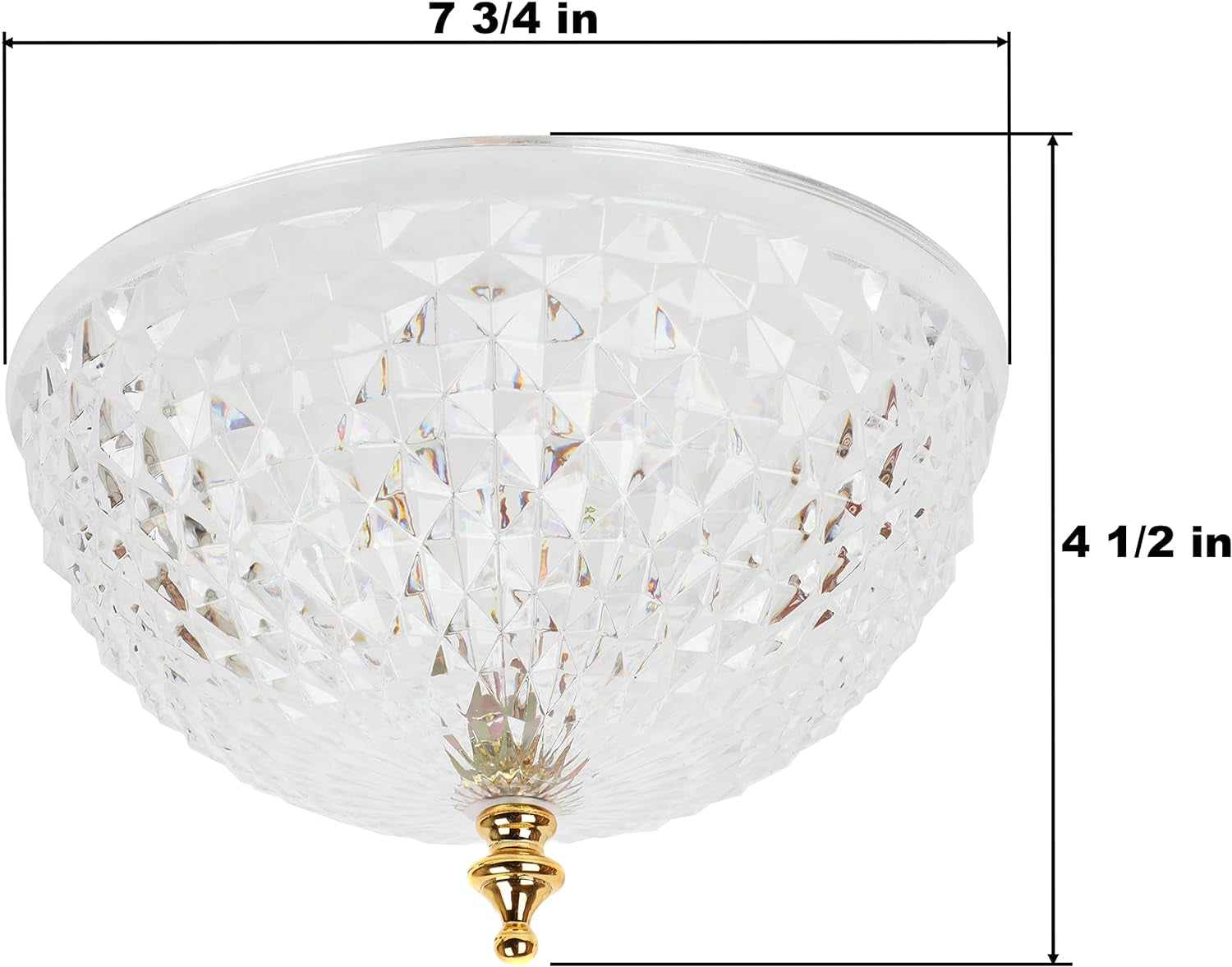 Decorative Dome Cover for Ceiling Light Fixture, Hanging Home Decor with Clip