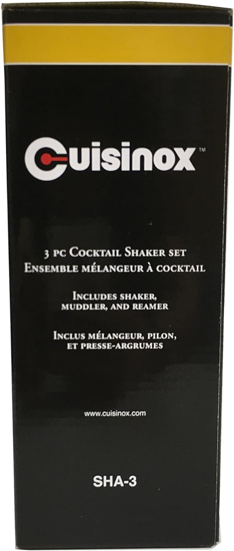 Cuisinox Cocktail Shaker, Muddler, Jigger and Citrus Reamer Set, 500 Mil (16.9 Oz)