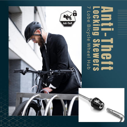 Bike Anti-Theft Locking Skewer 7 Lobe Bicycle Wheel Hub Secure