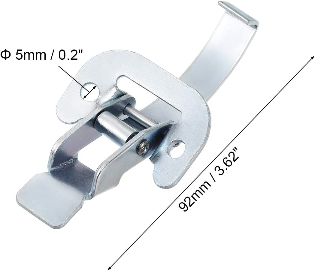 Uxcell 3.62-Inch Galvanized Draw Toggle Latch with Spring-Steel Hook