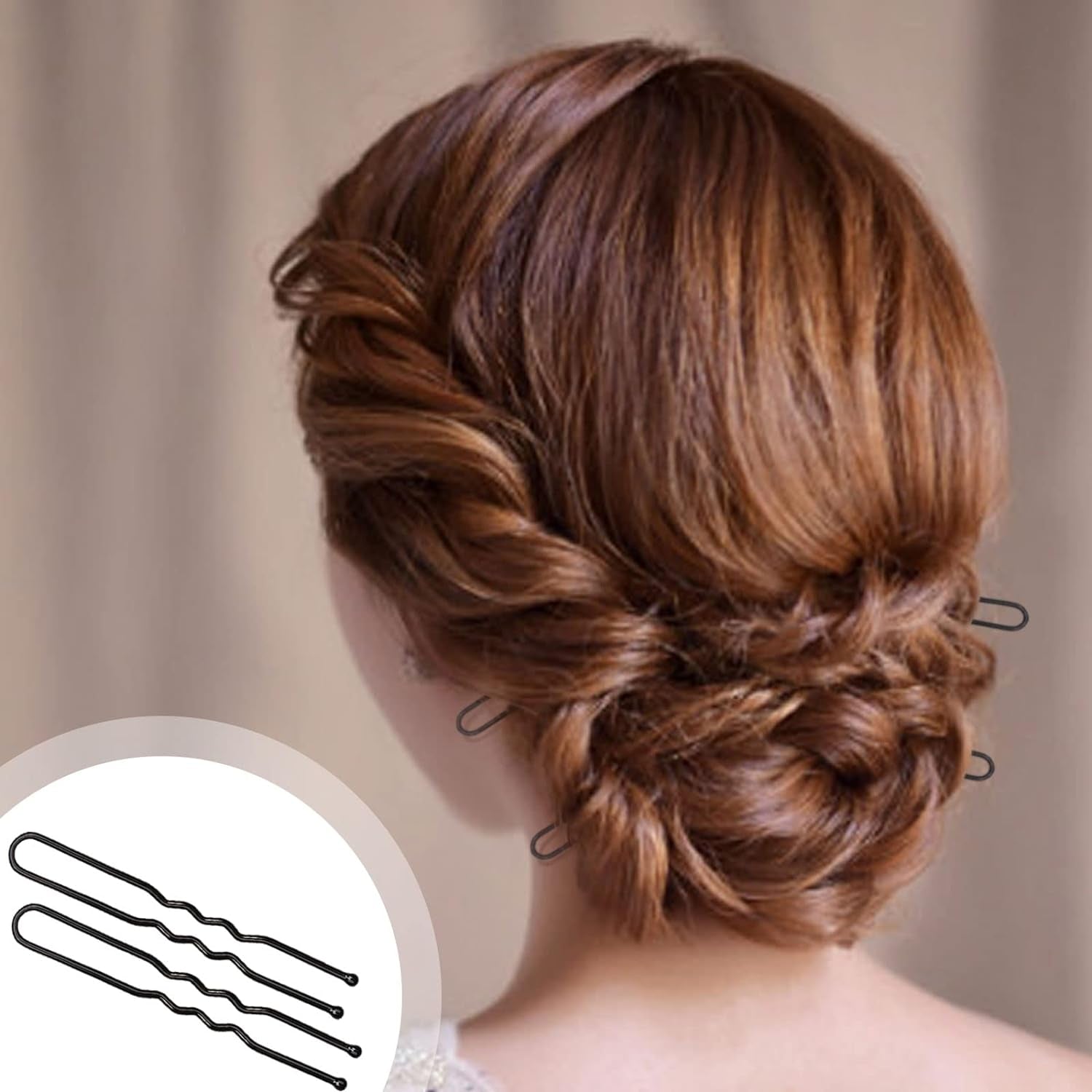 U Shaped Hair Pins for Buns, 100 PCS 2.8&quot; Hair Pins for Women Hair Styling with Thick Hair