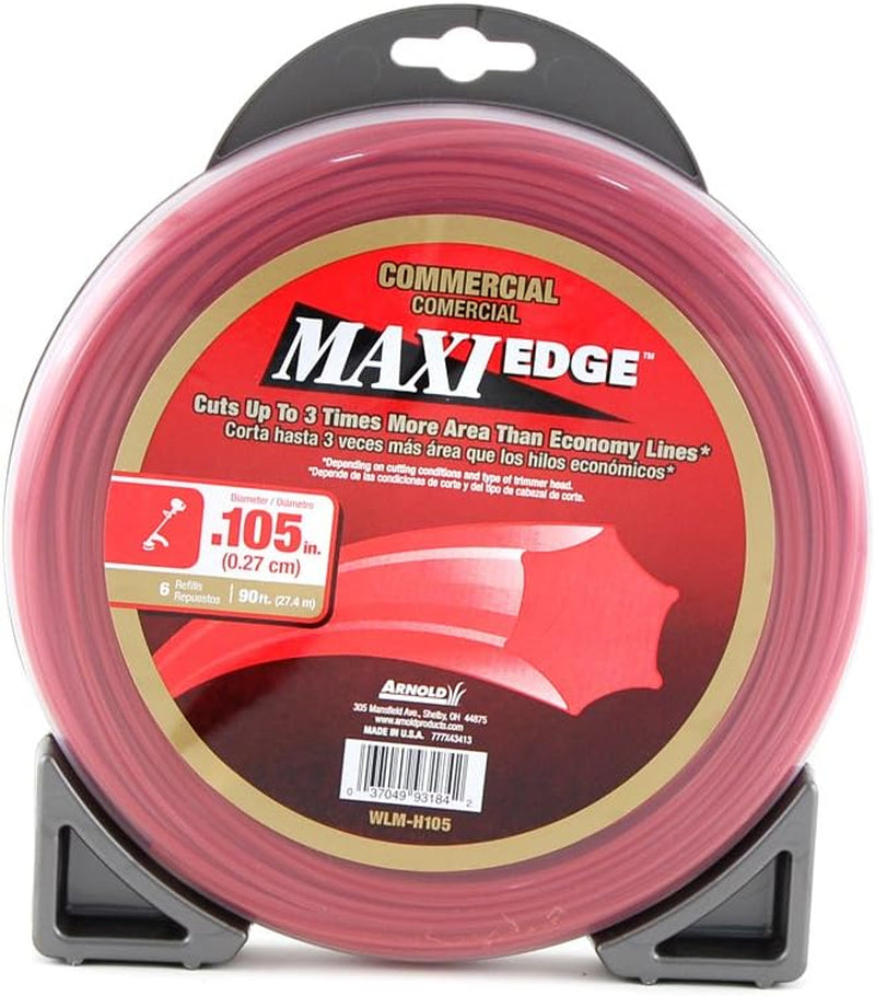 Arnold Maxi-Edge Commercial Grade String Trimmer Line - .105-Inch X 90-Feet