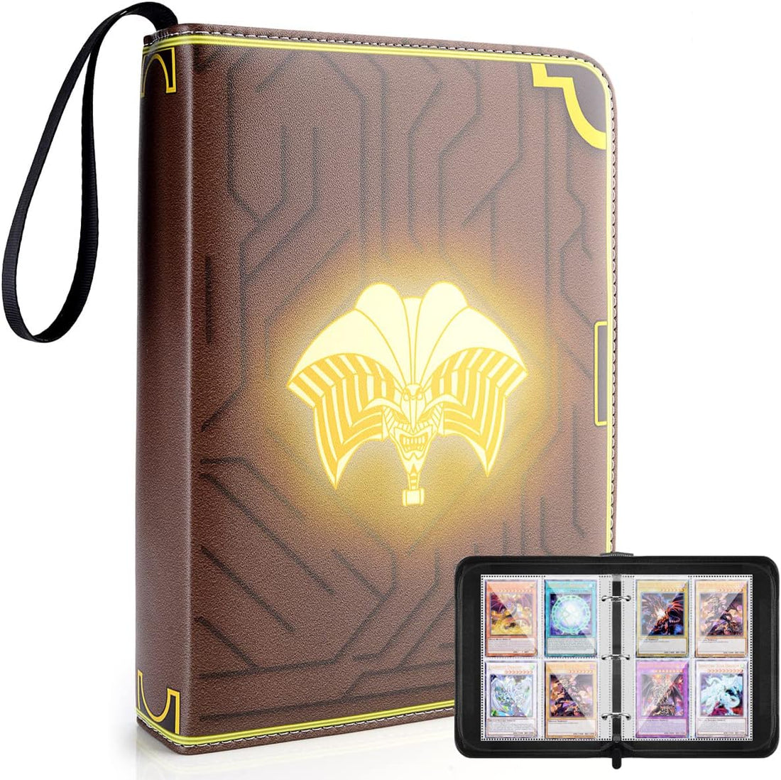 Trading Card Binder for Yugioh Cards, TCG Card Folder Album Books Case with Zipper Fits PM MTG YGO, Holds up to 400 Cards, Gifts for Boys/Girls (The Forbidden One)