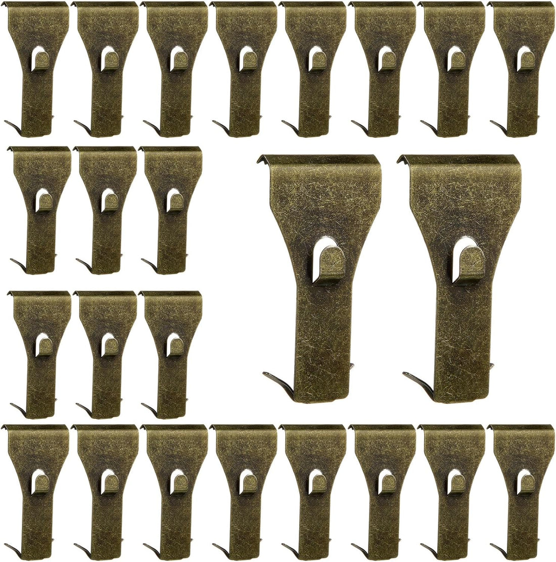 Brick Wall Clips for Hanging Outdoors Metal Hooks Brick Picture Hangers Fit 2-1/4 to 2-3/8 Inch Wall Siding Hooks Mount to Brick without Drilling for outside Home Decor(Bronze, 16 Pieces)