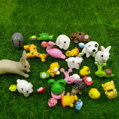 31 Pieces Mini Animals Miniature Ornament Kits,Tiny Animals Figurines,Fairy Garden Animals for Fairy Garden,Dollhouse,Plant Pots,Bonsai Craft Decor