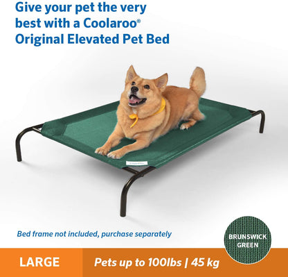 Coolaroo Replacement Cover, the Original Elevated Pet Bed by Coolaroo, Large, Brunswick Green