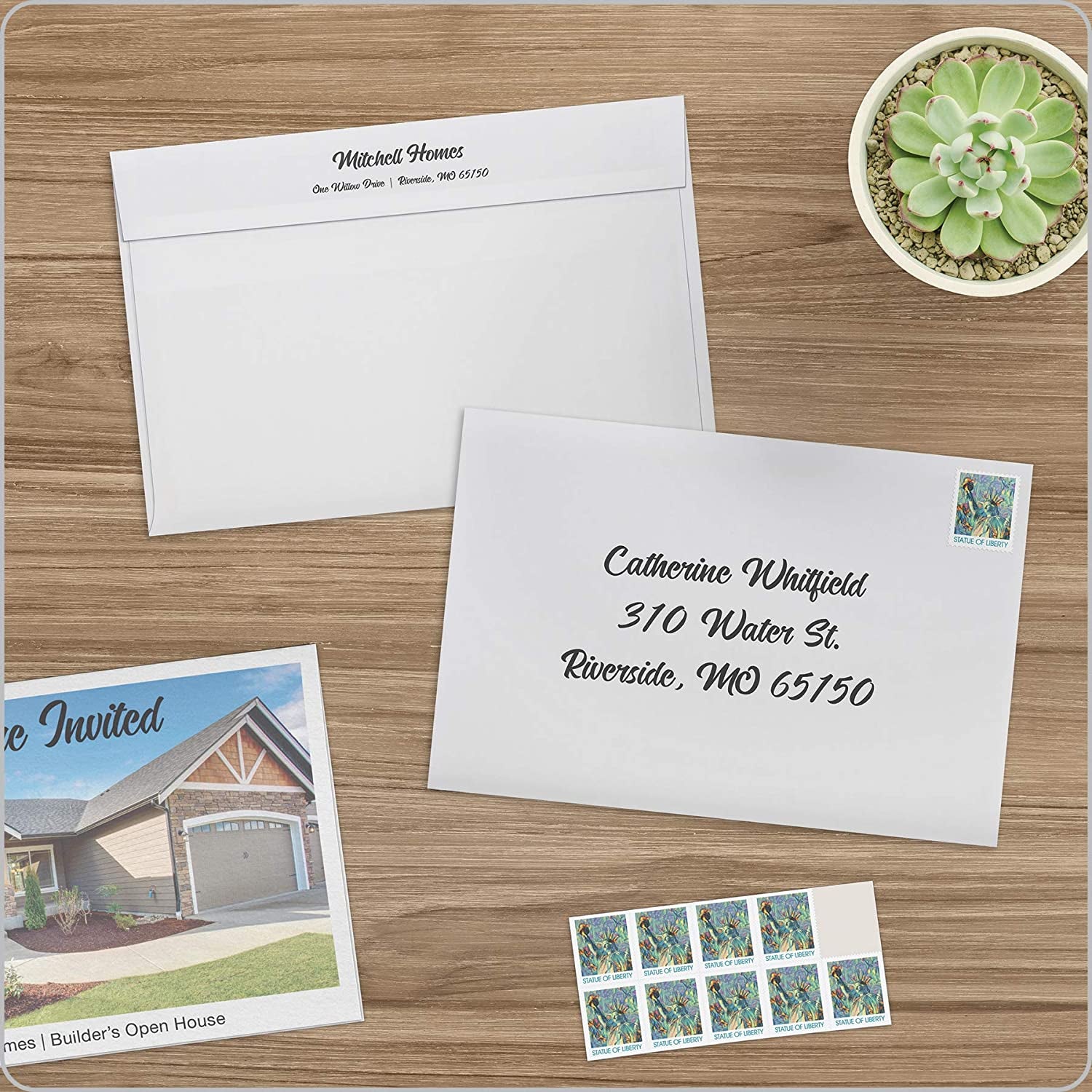 Columbian Invitation &amp; Greeting Card Envelopes, A9, 5-3/4&quot; X 8-3/4&quot;, Self-Seal Closure, Straight Flap, White Wove, 100/Box (COLO468)