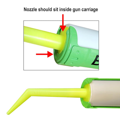 Albion Engineering Company 935-1(3 Pack) Angle Shot Plastic Nozzle for 1/10 Gallon Cartridges, Yellow, Pack of 3