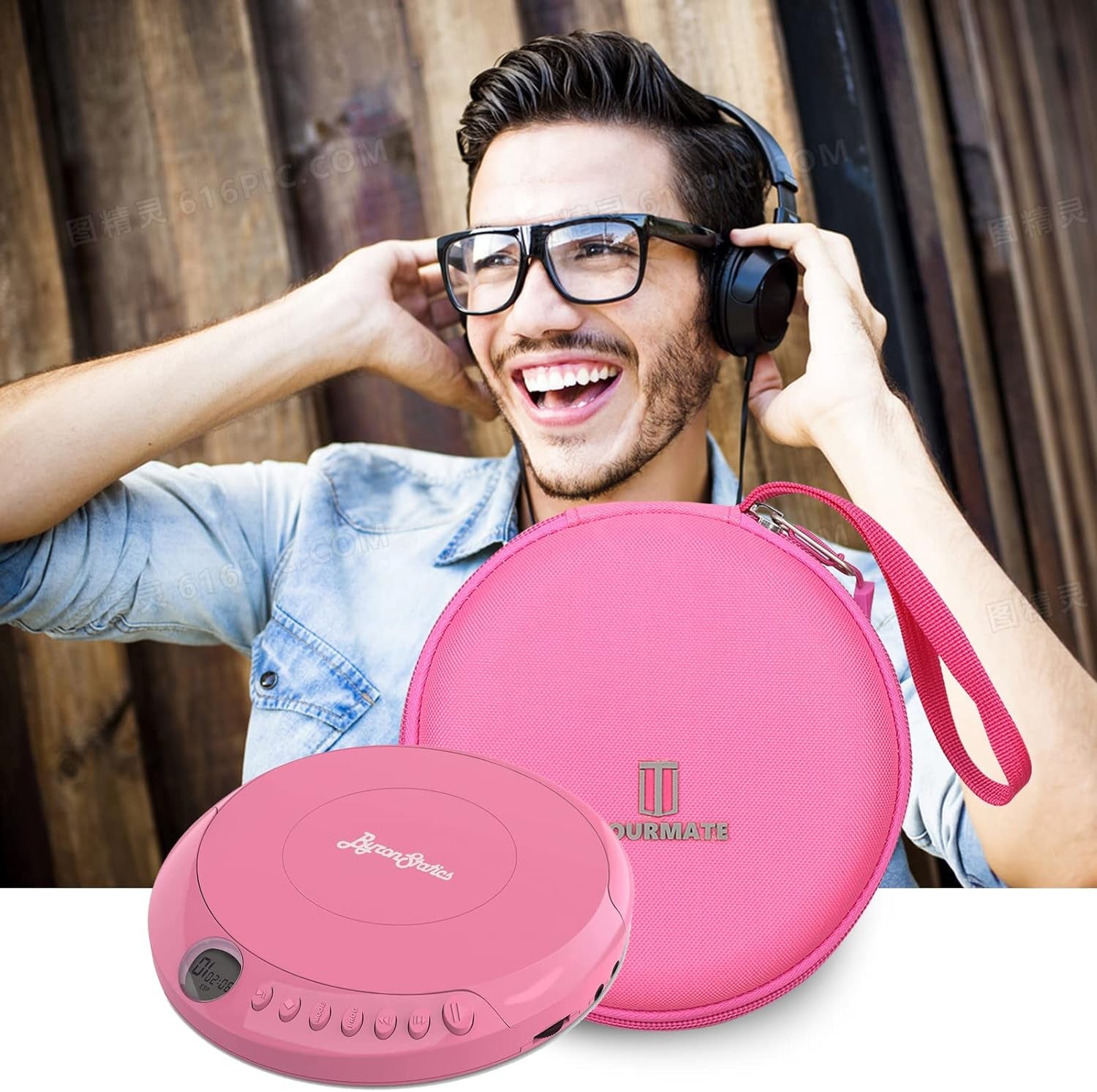 CD Player Case Compatible with Byronstatics PCD220B / GPX PCB319B Portable Disc CD Player, Travel Carrying Stoarge Holder (Pink, Case Only)