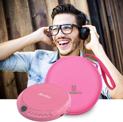 CD Player Case Compatible with Byronstatics PCD220B / GPX PCB319B Portable Disc CD Player, Travel Carrying Stoarge Holder (Pink, Case Only)